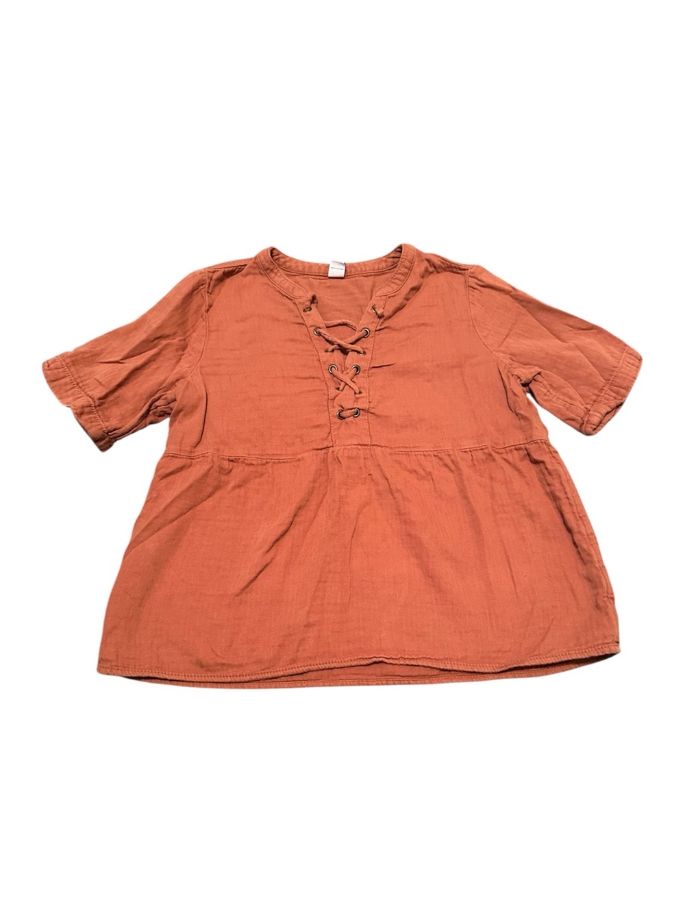 Old Navy Rust Lace-Up Top